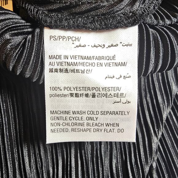 Alfani Womans size PS Asymmetric Pleated ColorBlock Midi Skirt Artsy Black NEW - Picture 7 of 8